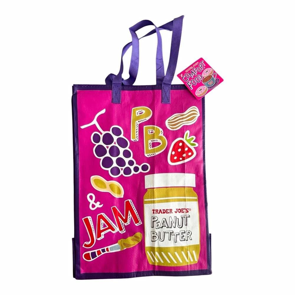Trader Joe's Reusable Polypropylene Food Pattern Bag 7x11.5x16